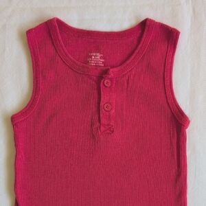 george sleeveless cotton ribbed henley bodysuit diaper shirt 18-24 months baby